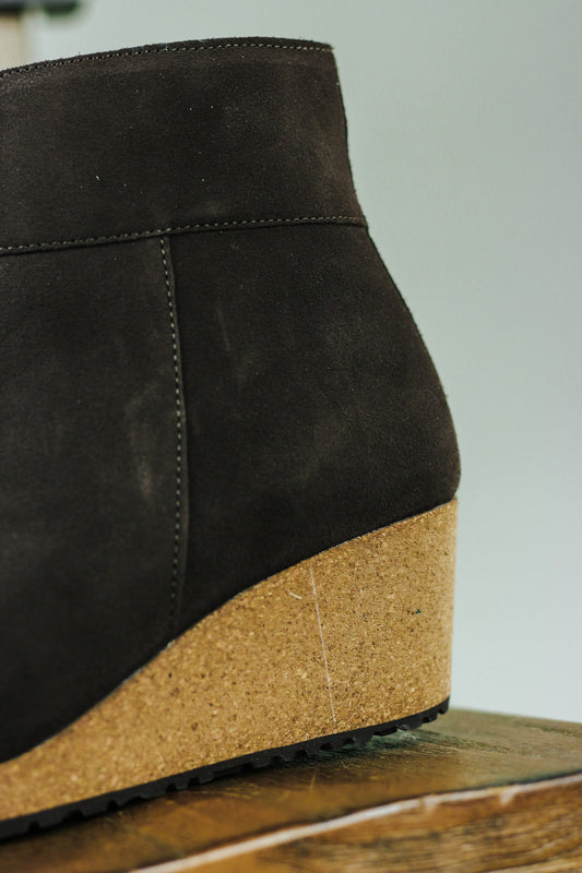 Ebba Suede Leather Bootie by Birkenstock- Roast