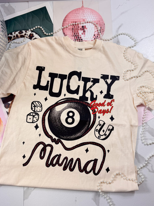 Lucky Mama Ivory Graphic Tee