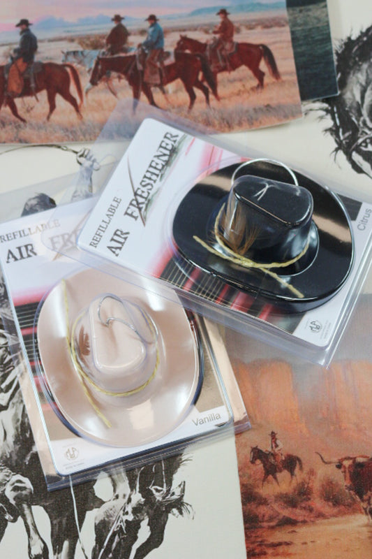 Black Cowboy Hat Citrus Car Freshie