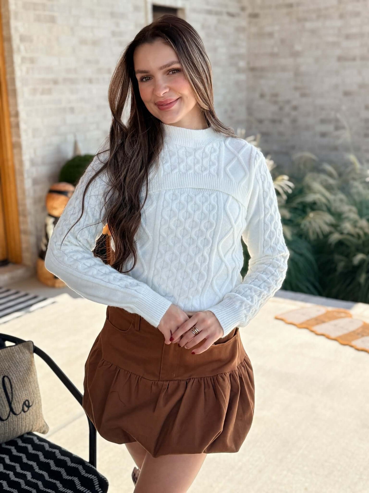 Small Town Talk Knit Sweater - 2 Colors