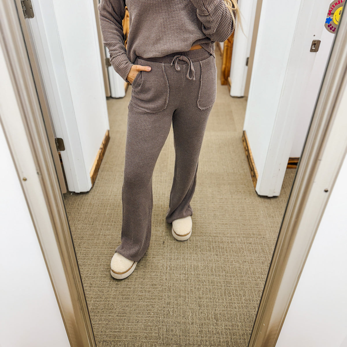 Long Lasting Feeling Waffle Knit Lounge Pants