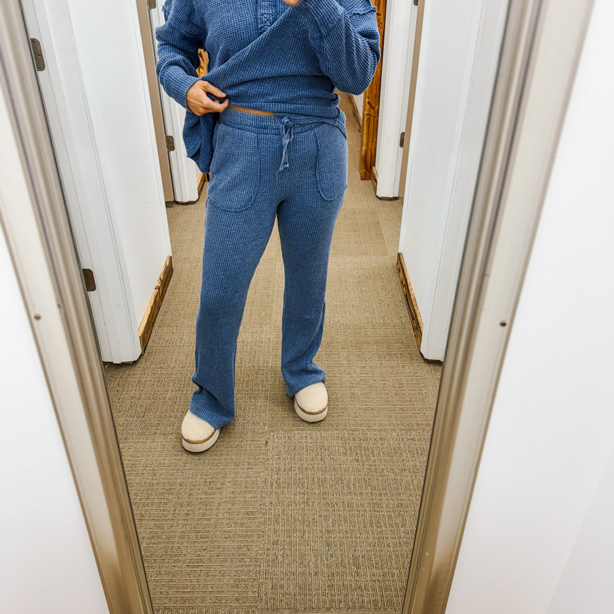Long Lasting Feeling Waffle Knit Lounge Pants
