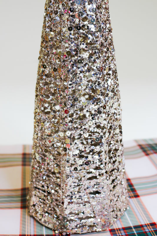 3 Glittery Cone Tree Set