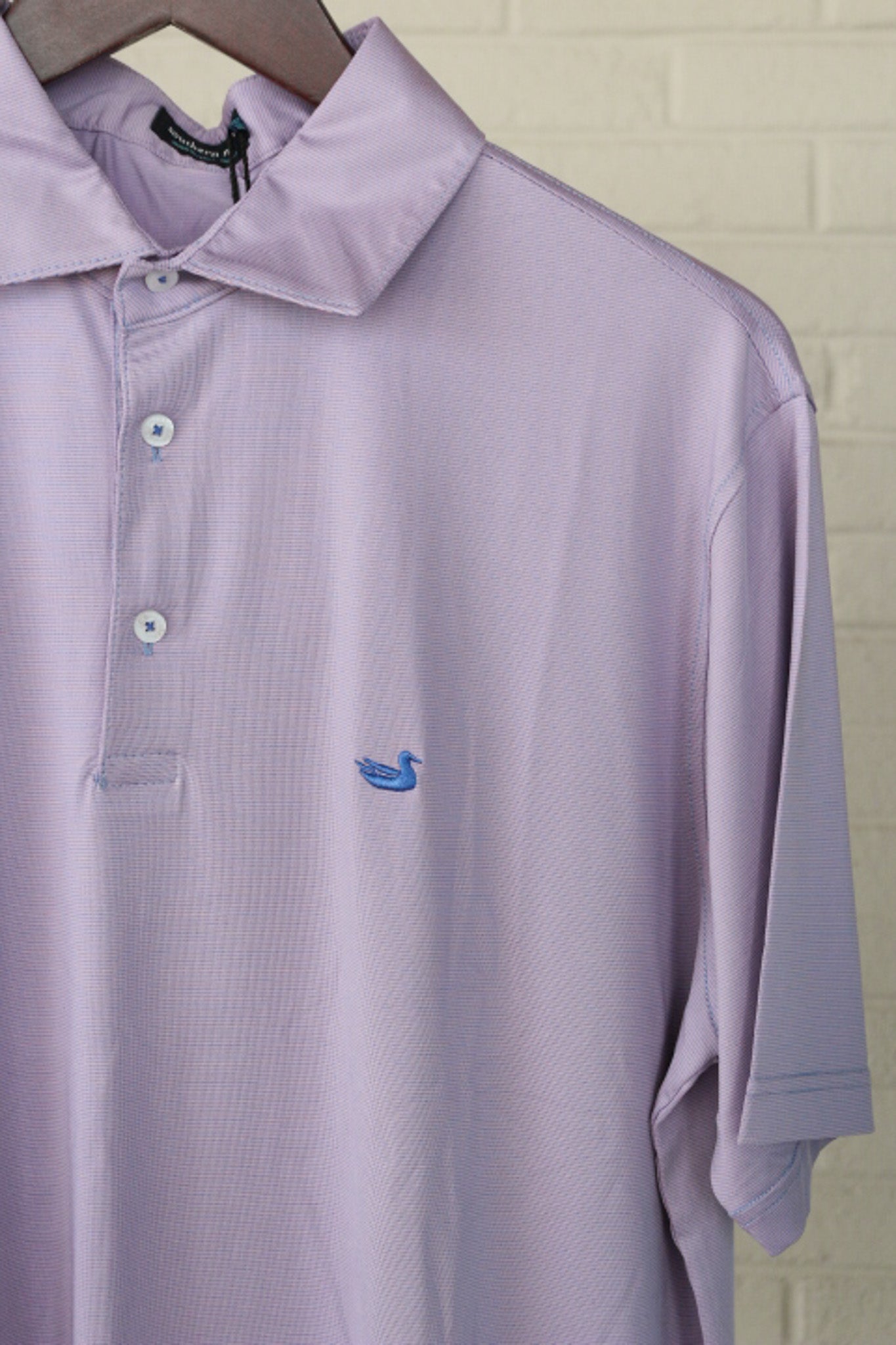 Bermuda Performance Lilac Wellington Polo - Wellington Stripe
