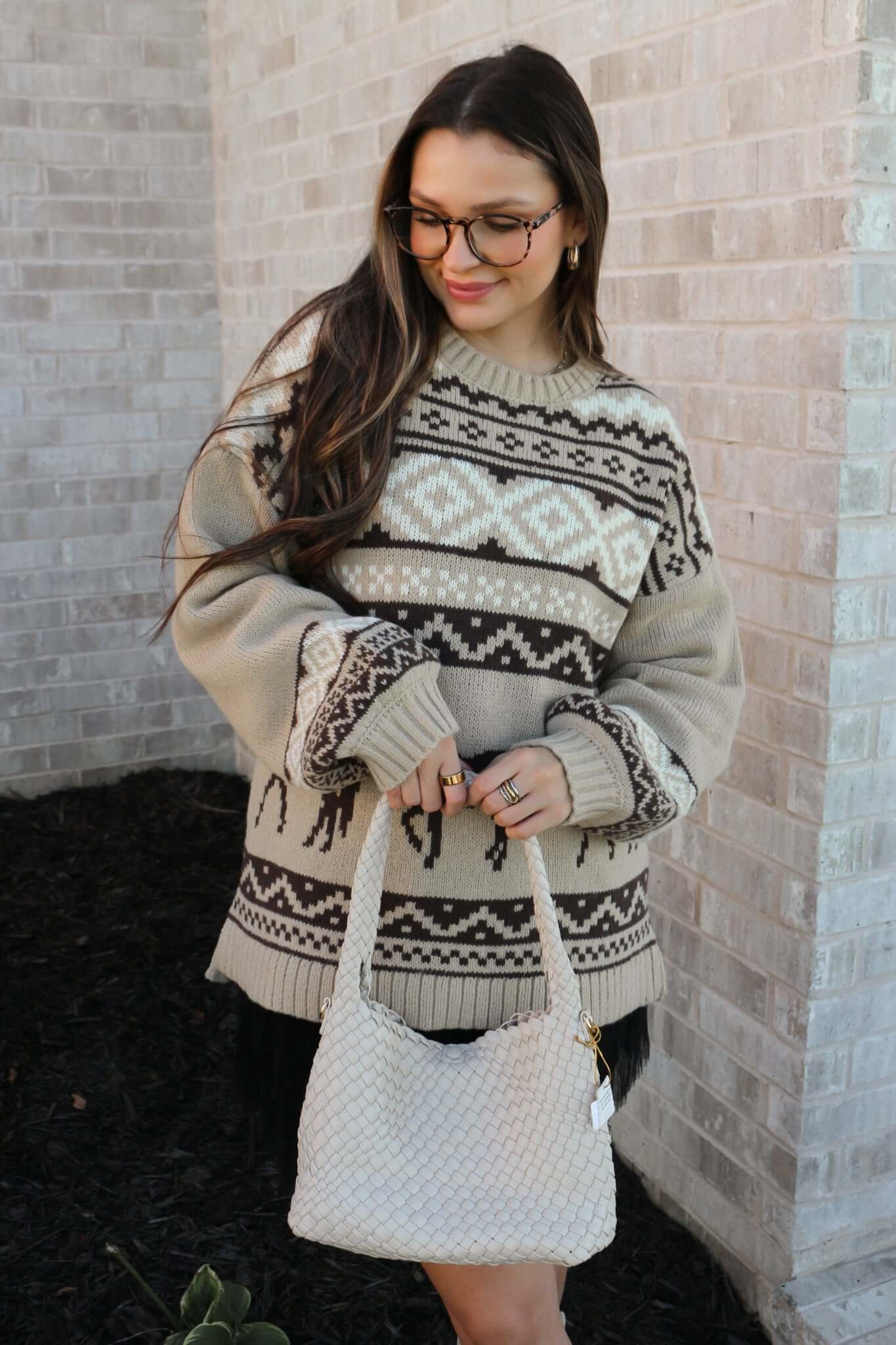 Top Tier Western Mocha Sweater