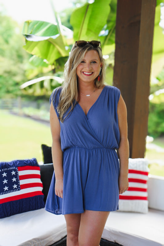 Freedom Fit Marlin Blue Romper