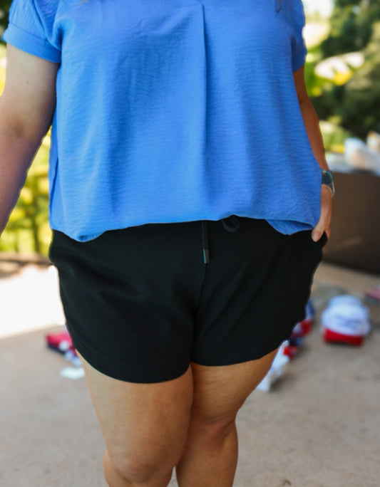 Solid And Simple Black Shorts