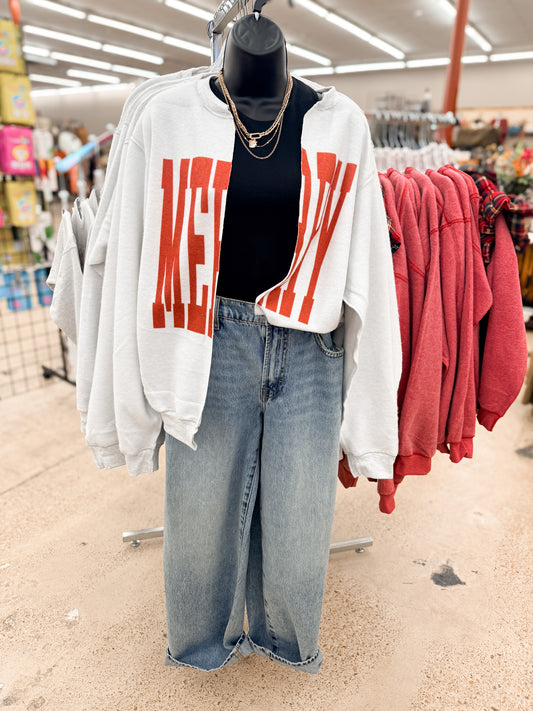 Split Sweatshirt Grey Merry Cardigan