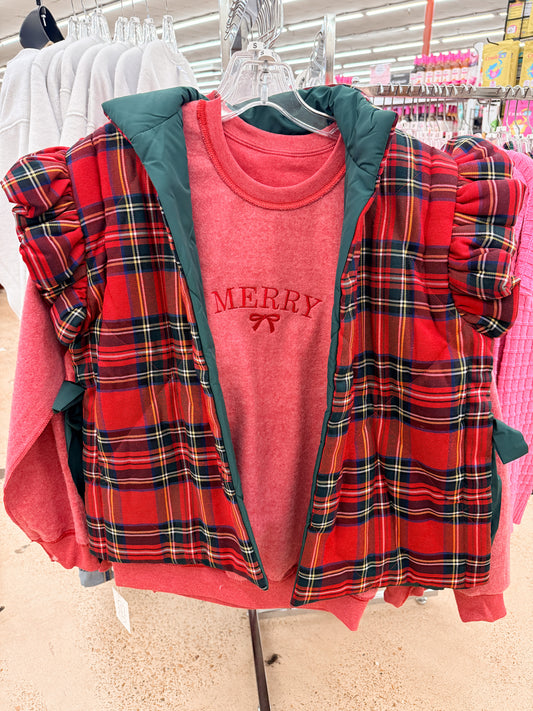 Merry Red Reversed Sweatshirt