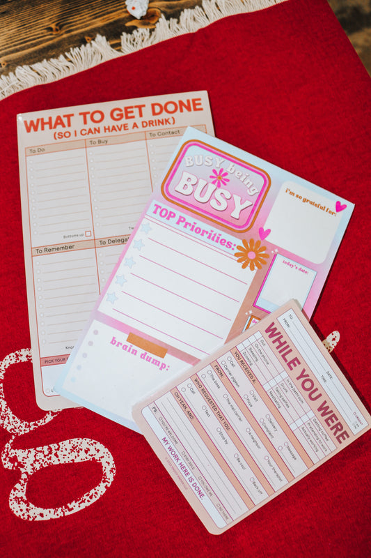 Pink While You Were List Pad