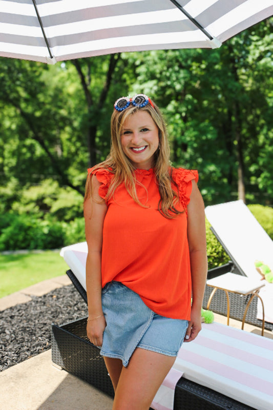 Business Calls Alani Ruffle Blouse -2 Colors