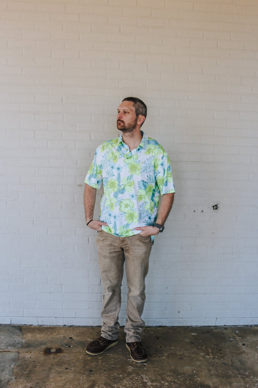 Men's Ariat 360 Airflow Polo- Tropical Herbal Garden