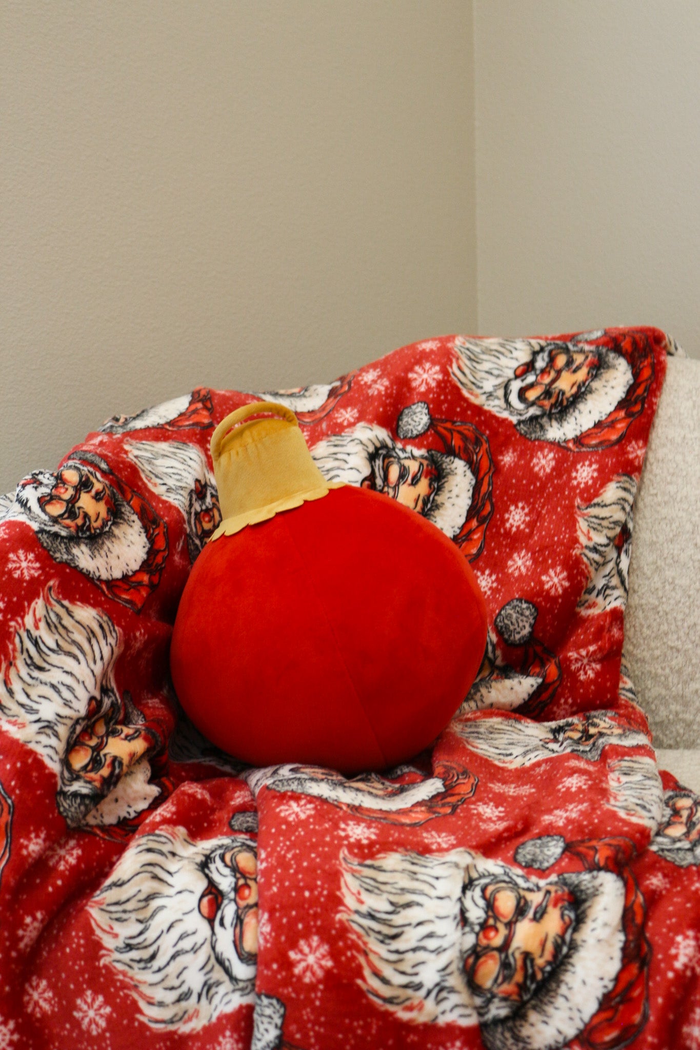 Merry Bauble Ornament Pillow -2 Colors