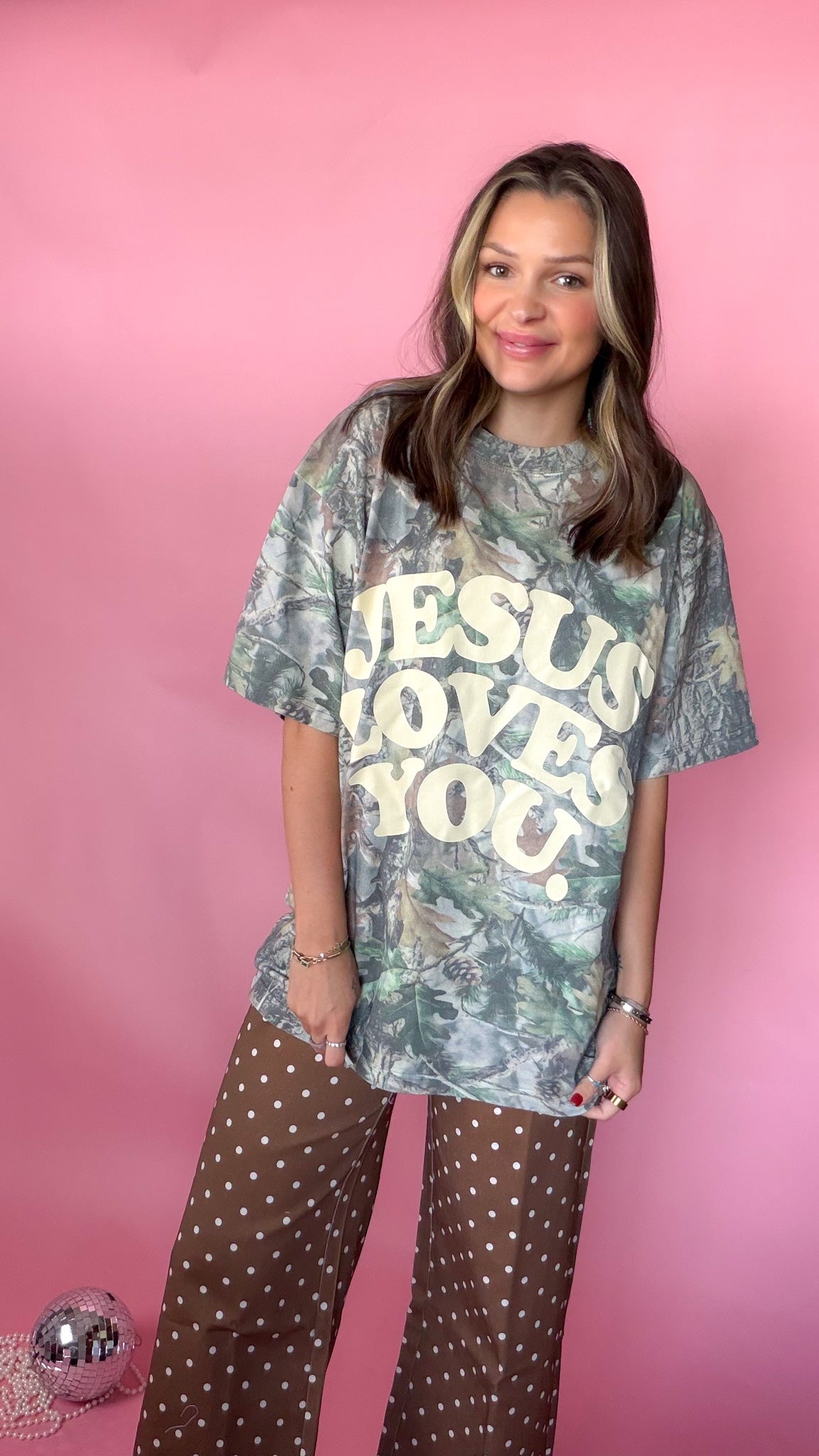 Jesus Loves You Heavyweight Camo Unisex Tee