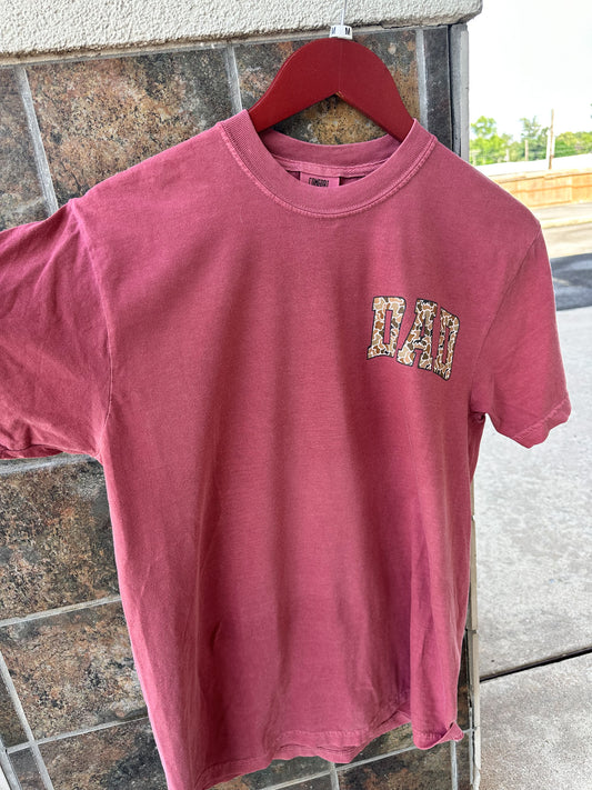 Men's Camo Dad Crimson Tee