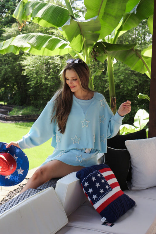 Star Struck Pearl Ice Blue Skort