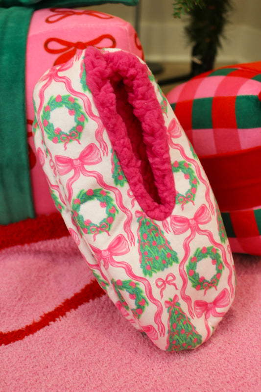 Christmas Grip Slip In Socks -4 Colors