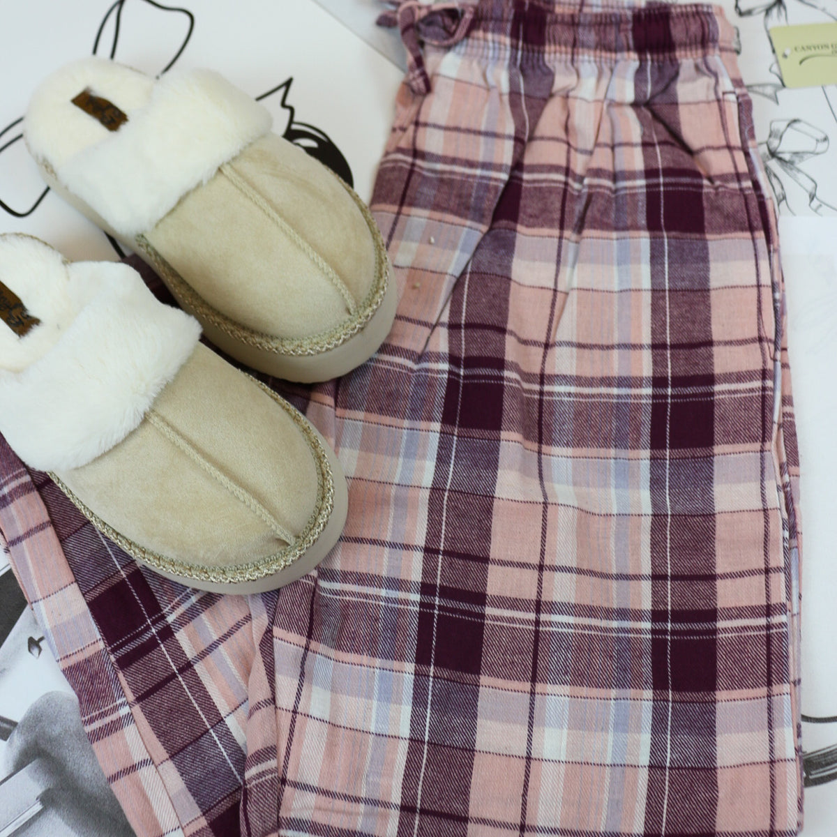 Womens Plaid PJ Pants