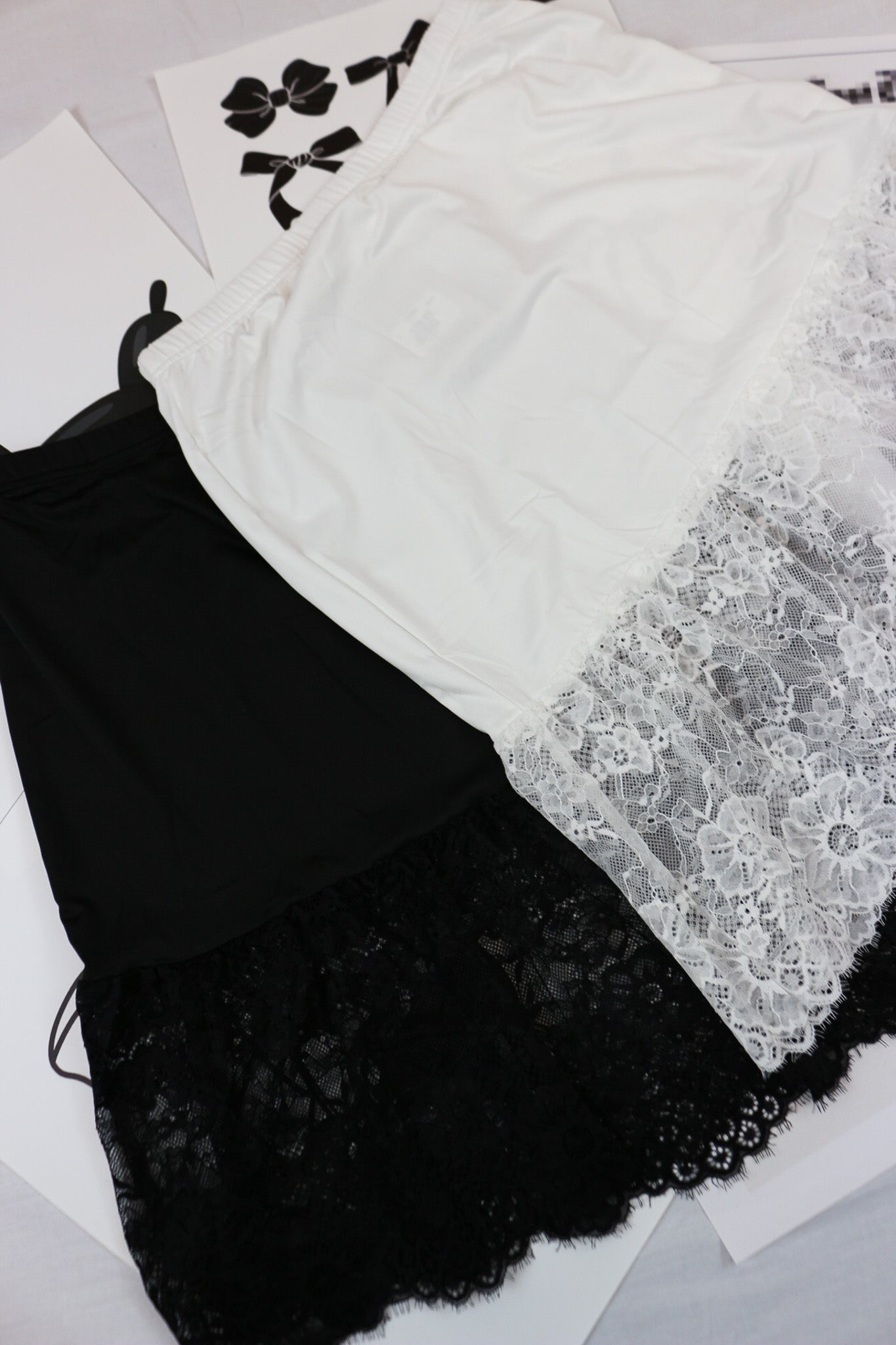 Made Aware Mini Slip Lace Skirt -2 Colors