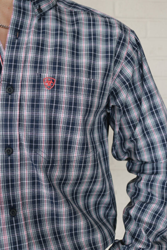 Ariat Men's Pro Navy Colston Button Down Shirt