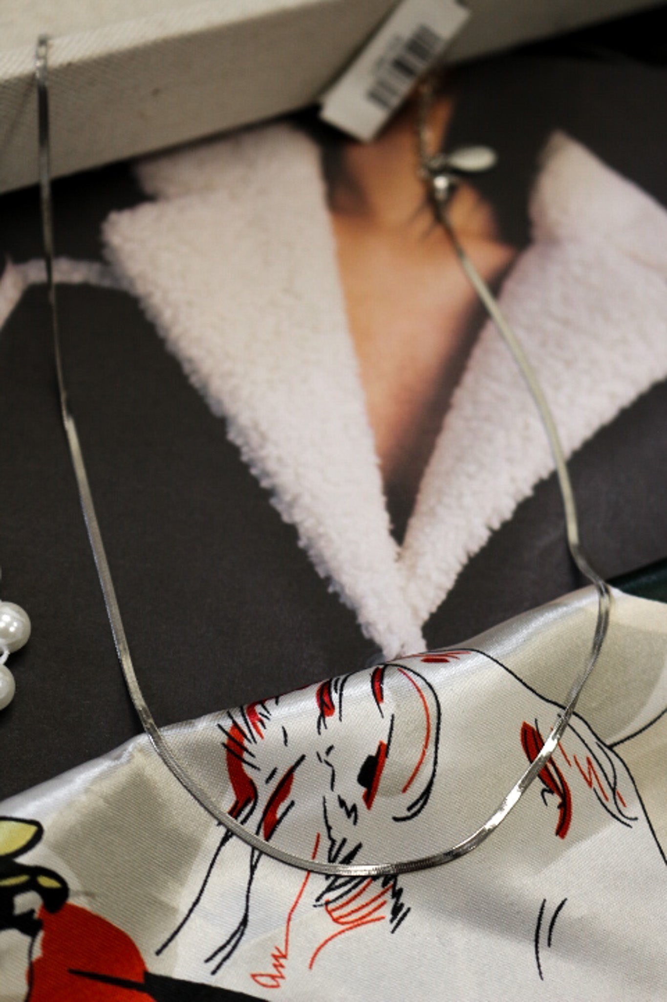 Waterproof Micro Silver Herringbone Necklace