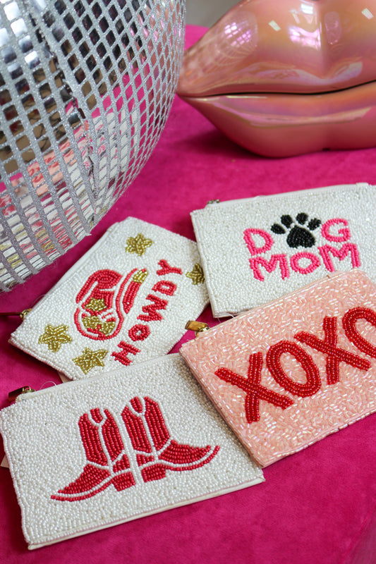 Xoxo Beaded Card Holder