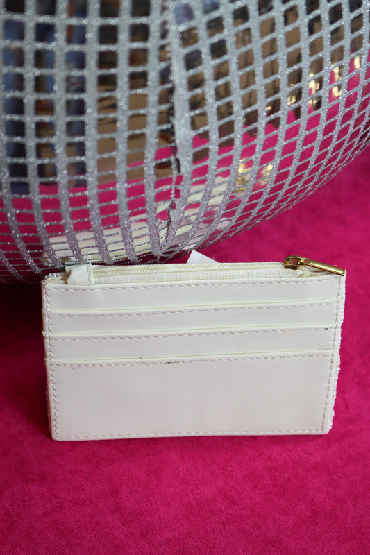 Red Boots Beaded Card Holder