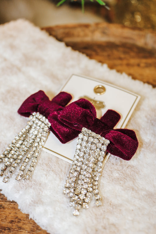 Velvet Bow Earrings