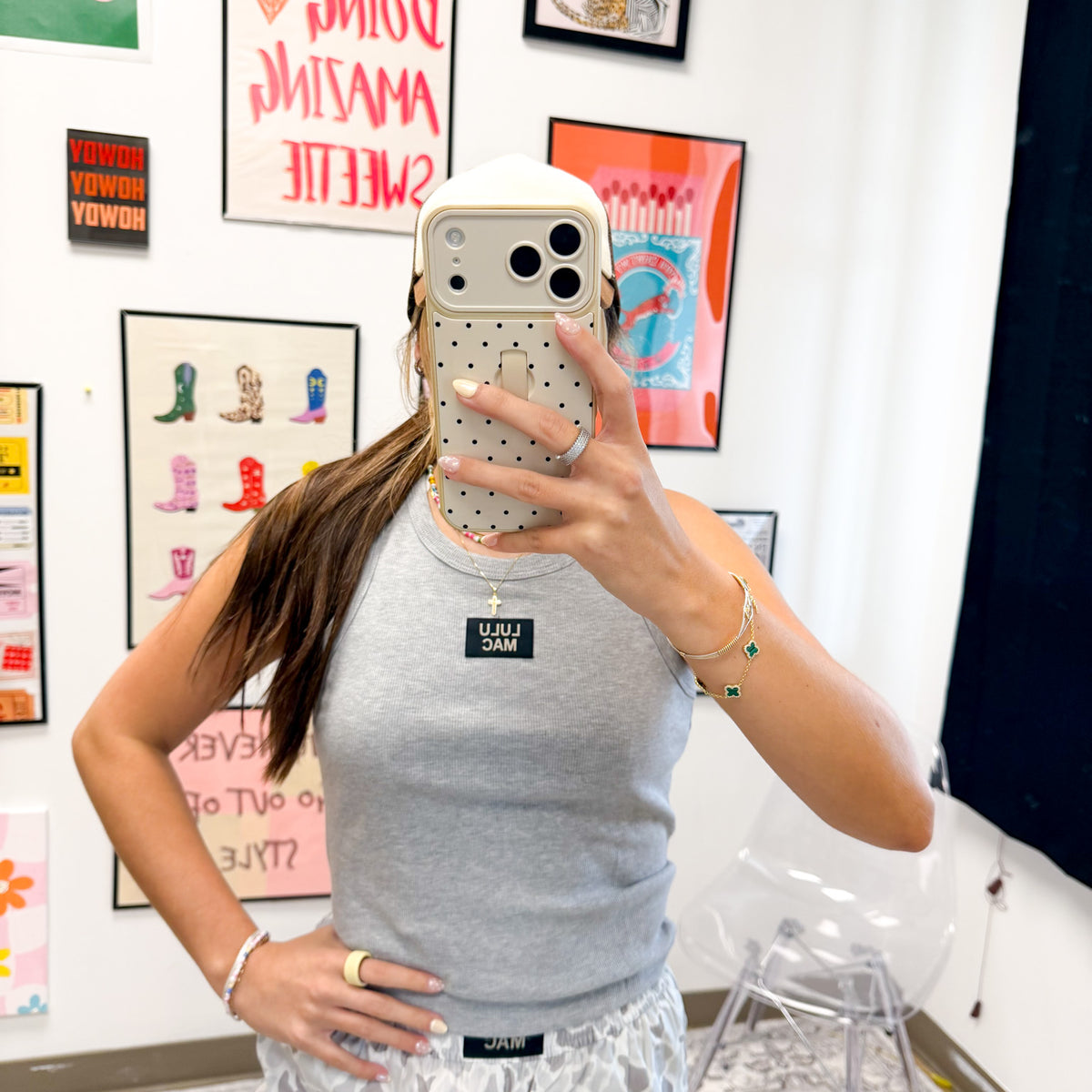 Lulu Mac OG tank top, shown in one of several available colors