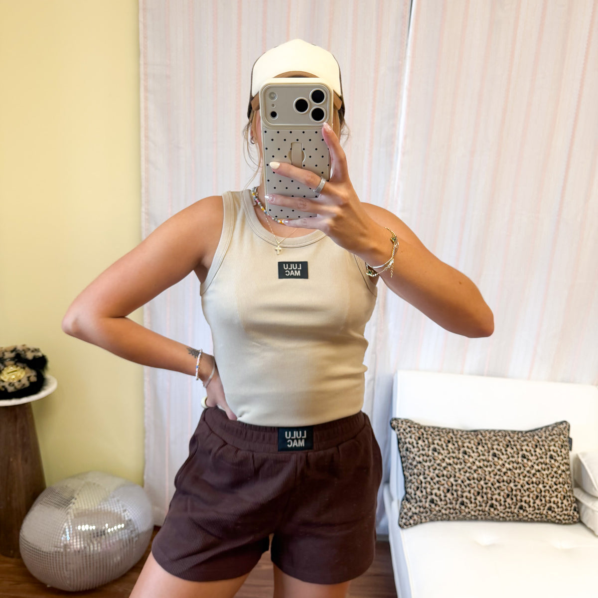 Lulu Mac OG tank top, shown in one of several available colors