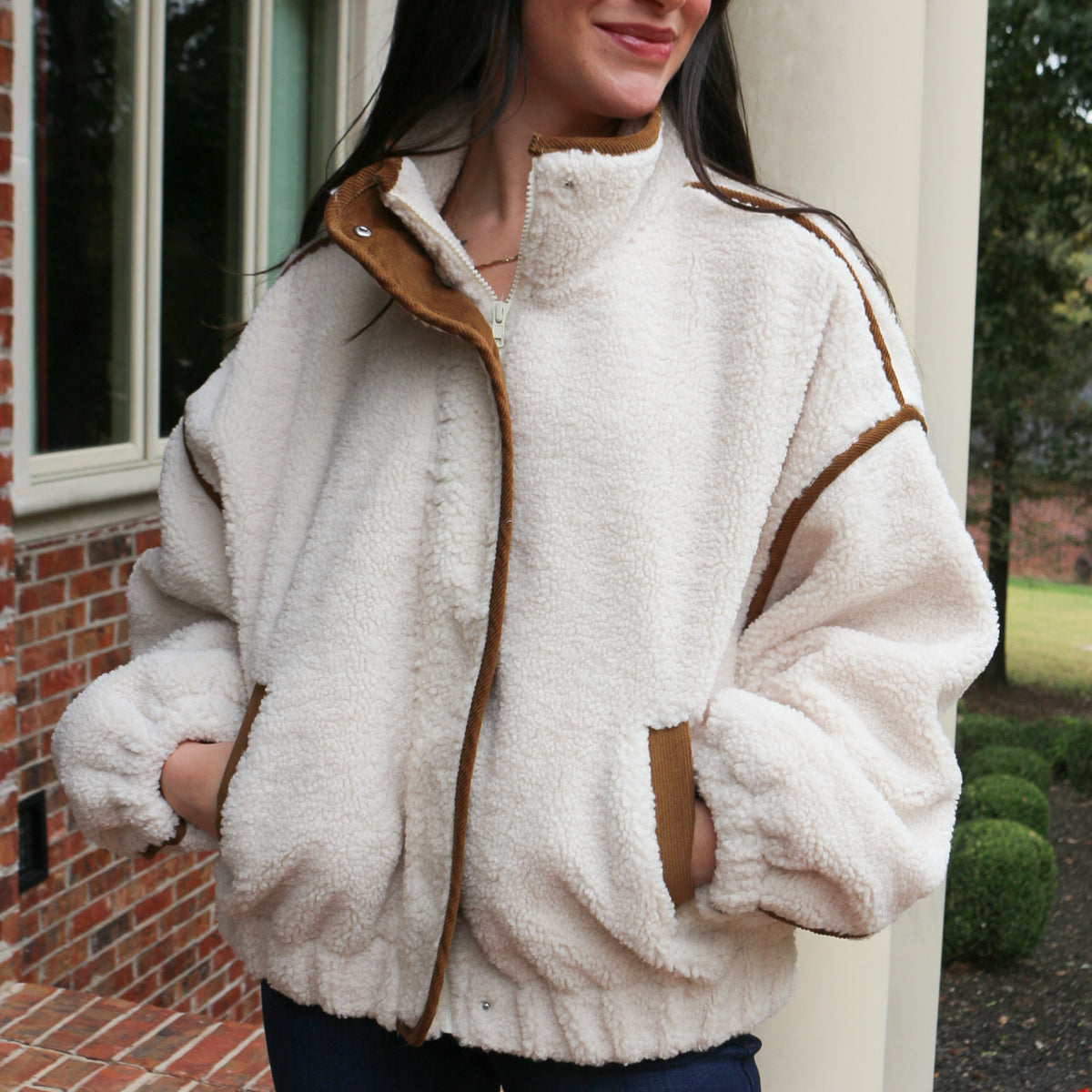 Things Unsaid Sherpa Bomber Jacket