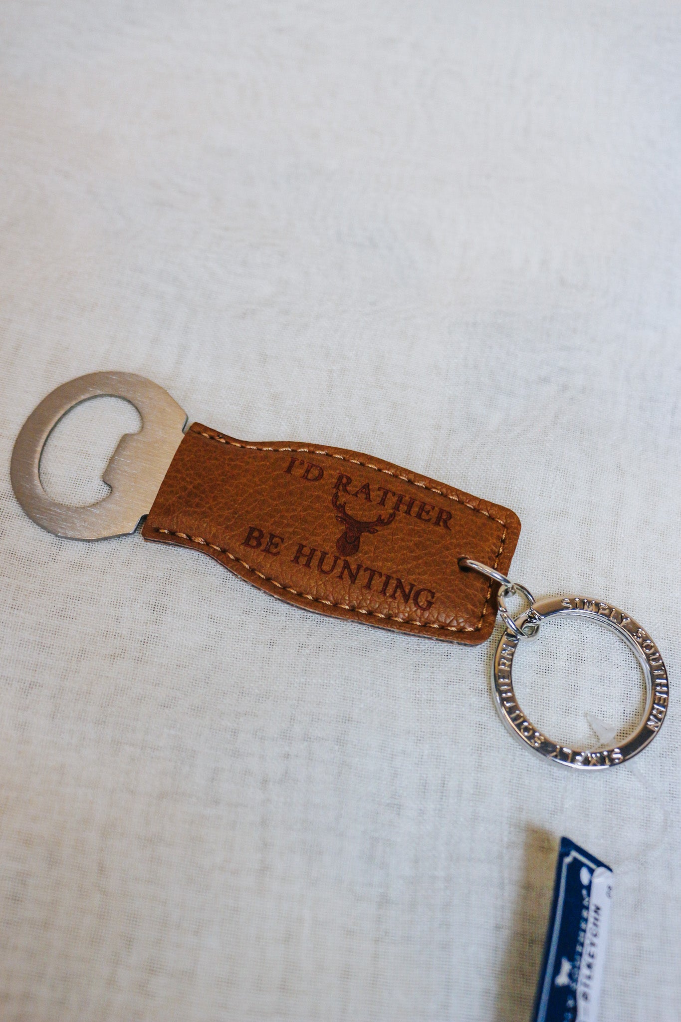 Men's Leather Bottle Opener Keychain -4 Styles