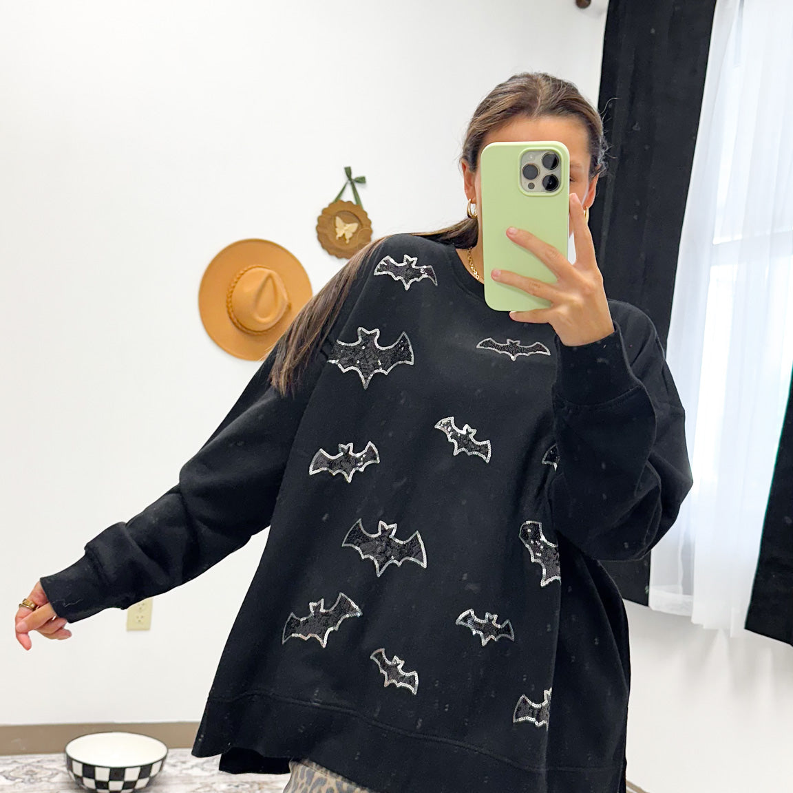 Mud Pie Halloween Sparkle Sweatshirt