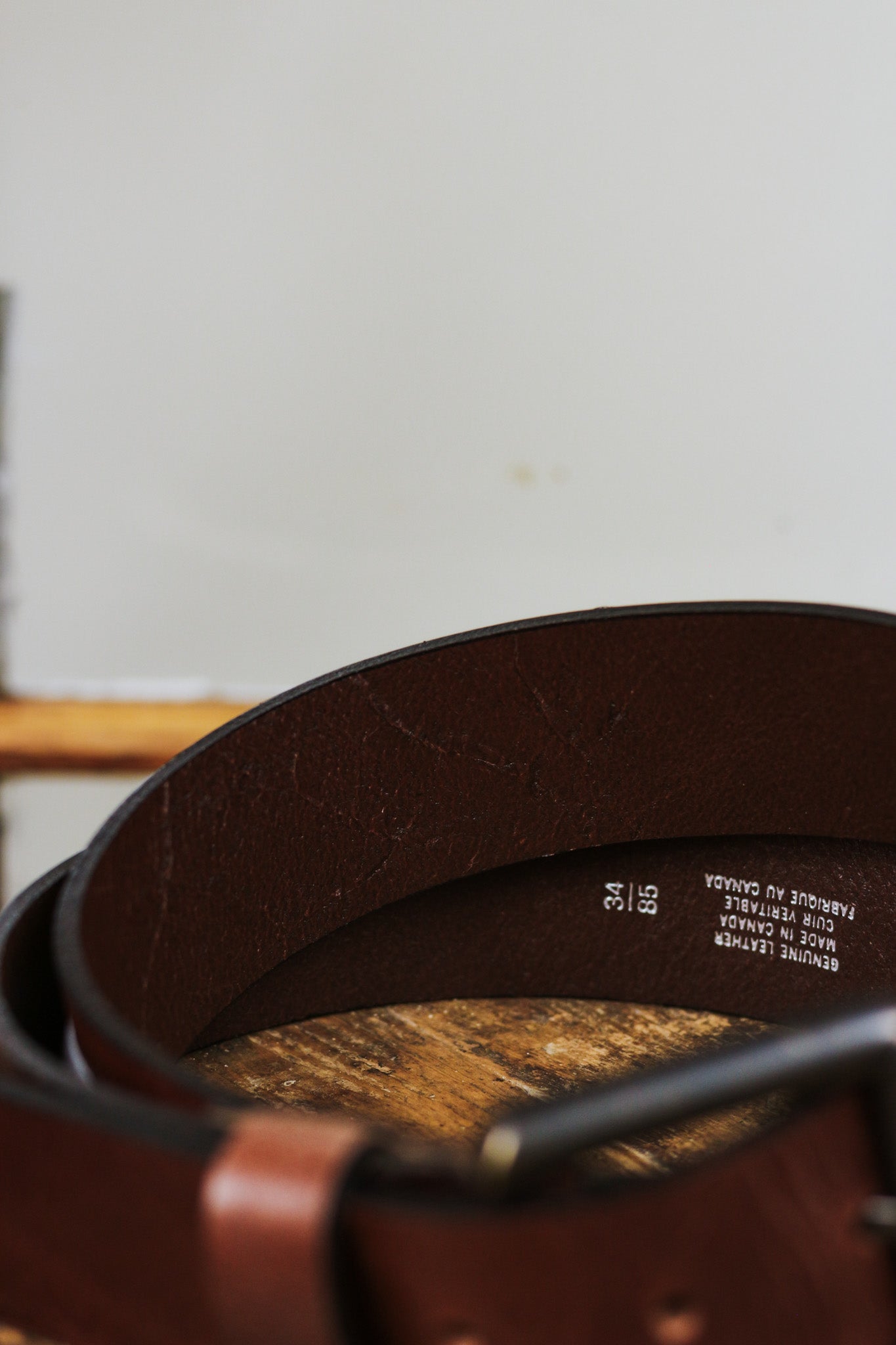 Men's Dark Tan Leather Belt