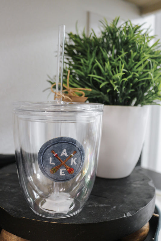 Clear Embroidered Tumbler -3 Styles