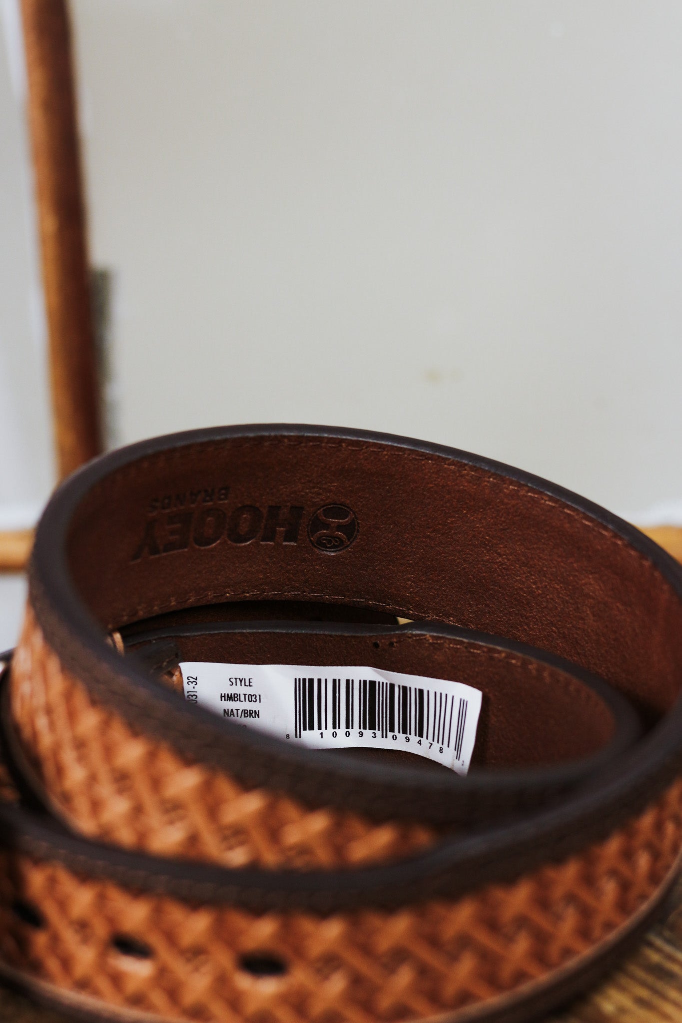 Hooey Men's Hands-Up Basket Weave Classic Belt - Tan