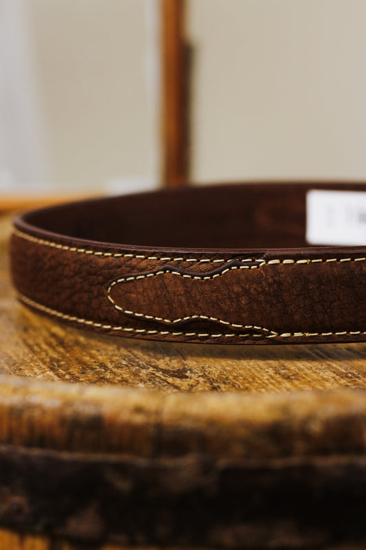 Boy's 3D Longhorn Buckle Western Brown Belt