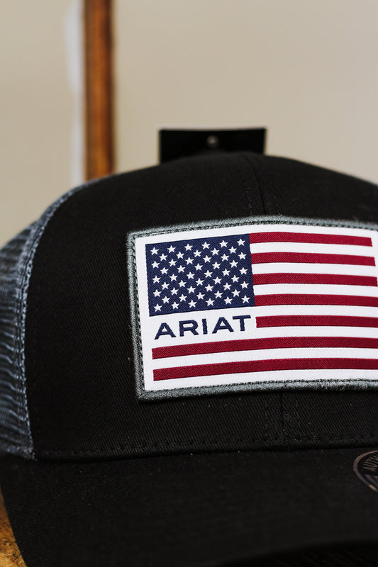 Ariat Men's American Flag Patch Baseball Hap