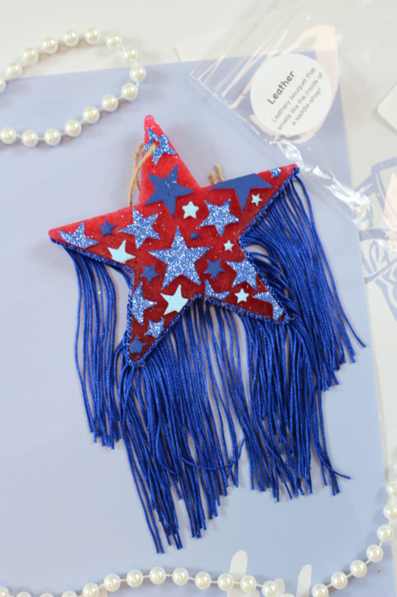 Starry Star with Fringe Car Freshie