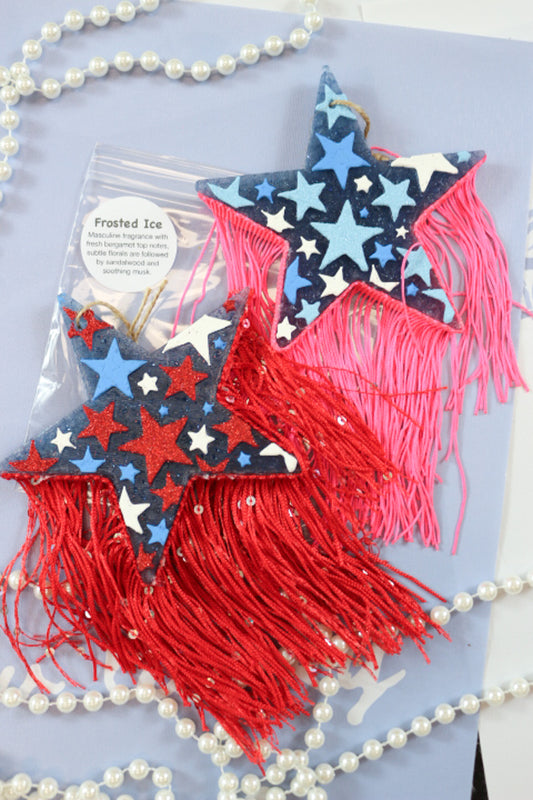Starry Star with Fringe Car Freshie