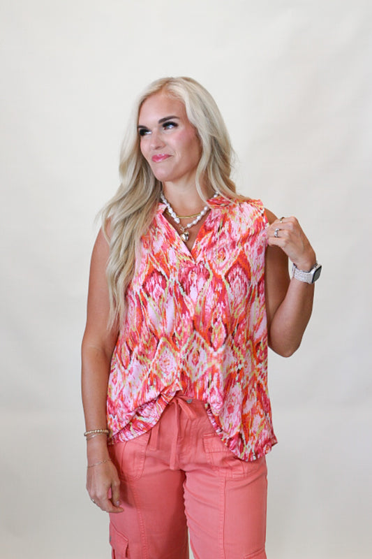 Live For The Moment Liz Coral Blouse