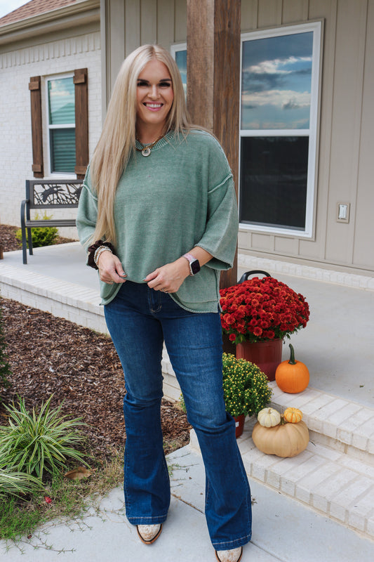 Behind The Doubt Knit Top -2 Colors