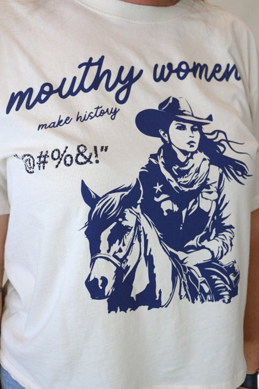 Mouthy Women Natural Graphic Tee