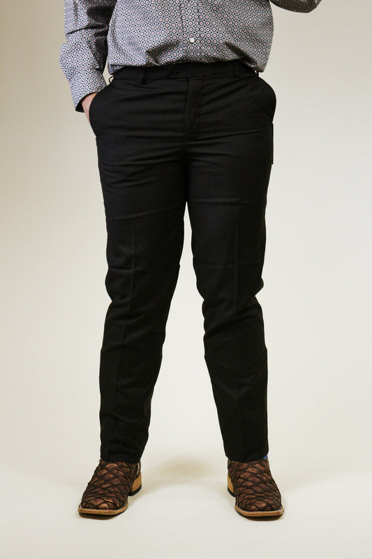 Mens Black Slim Fit Dress Pants