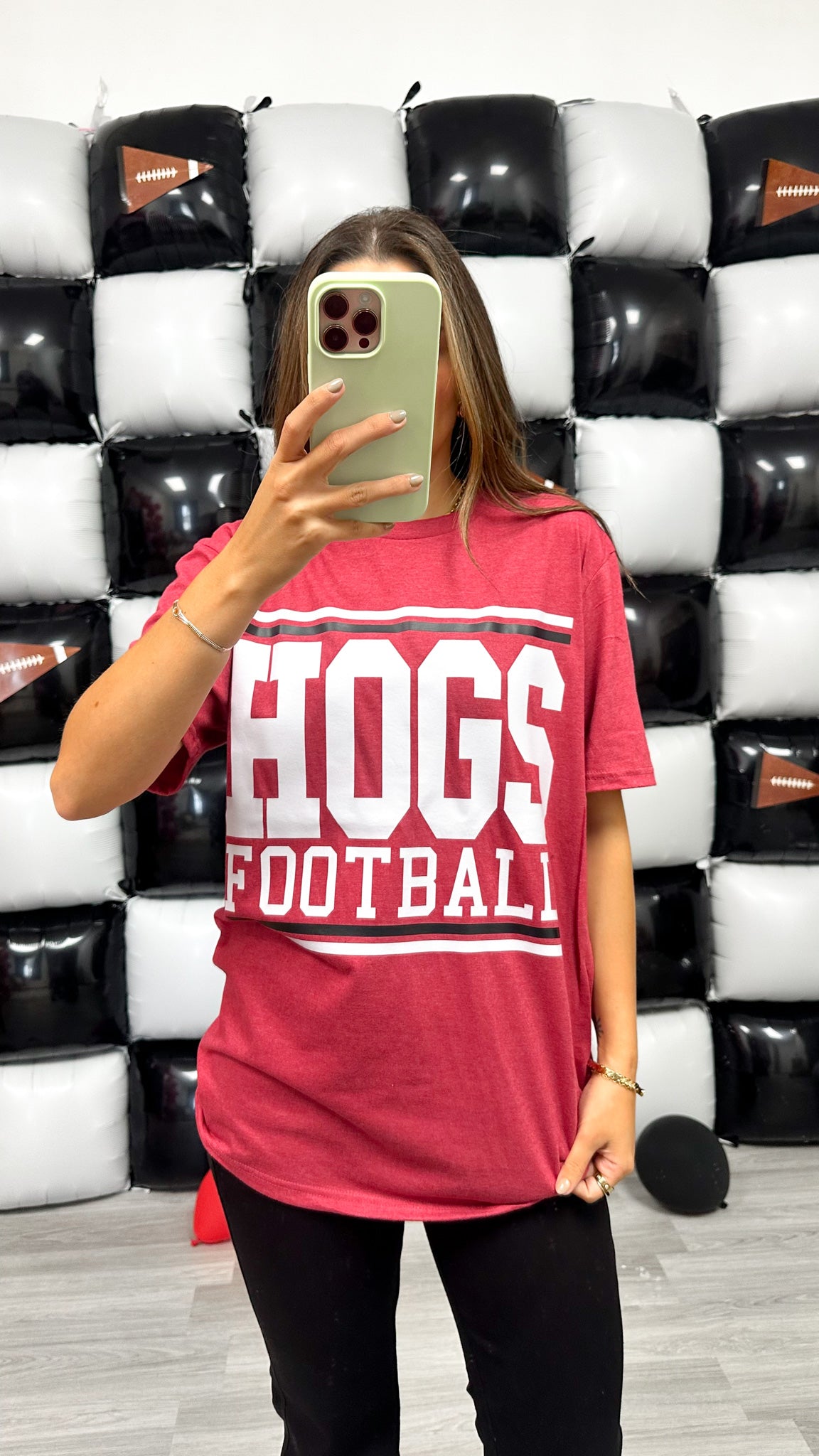 Hogs Football Red Graphic Tee