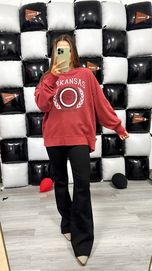 Red Arkansas Razorback Sweatshirt