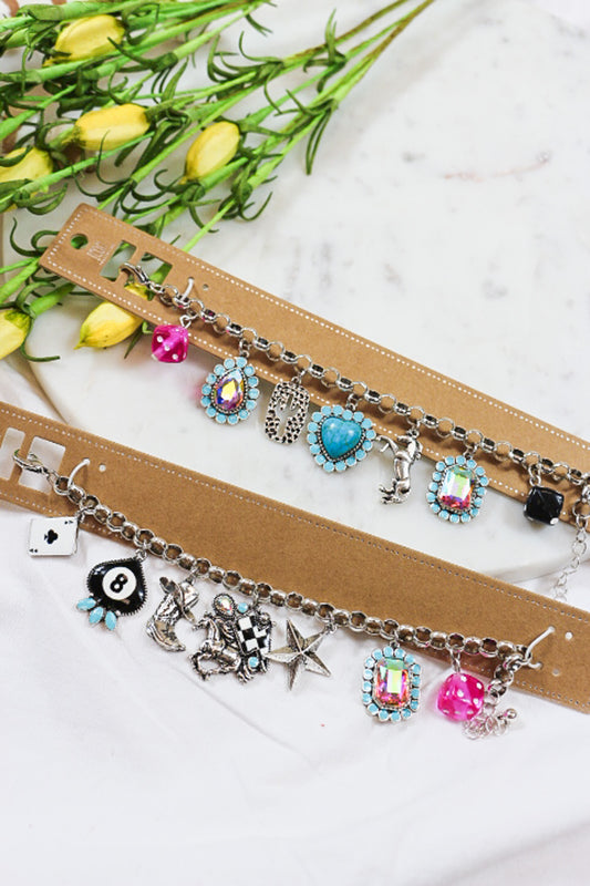 Western Heart Multi Charm Bracelet