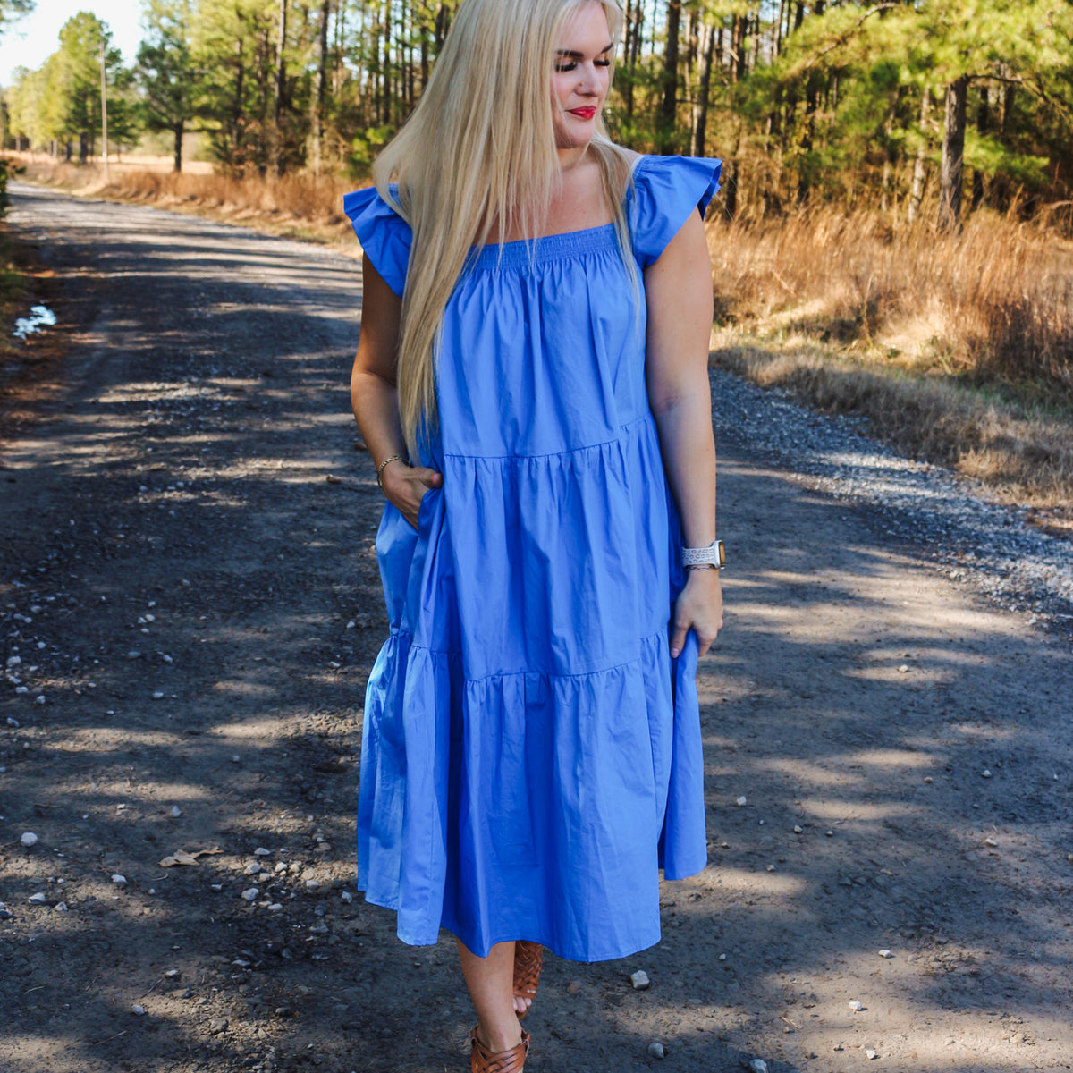 Match My Mood Ruffle Midi Dress