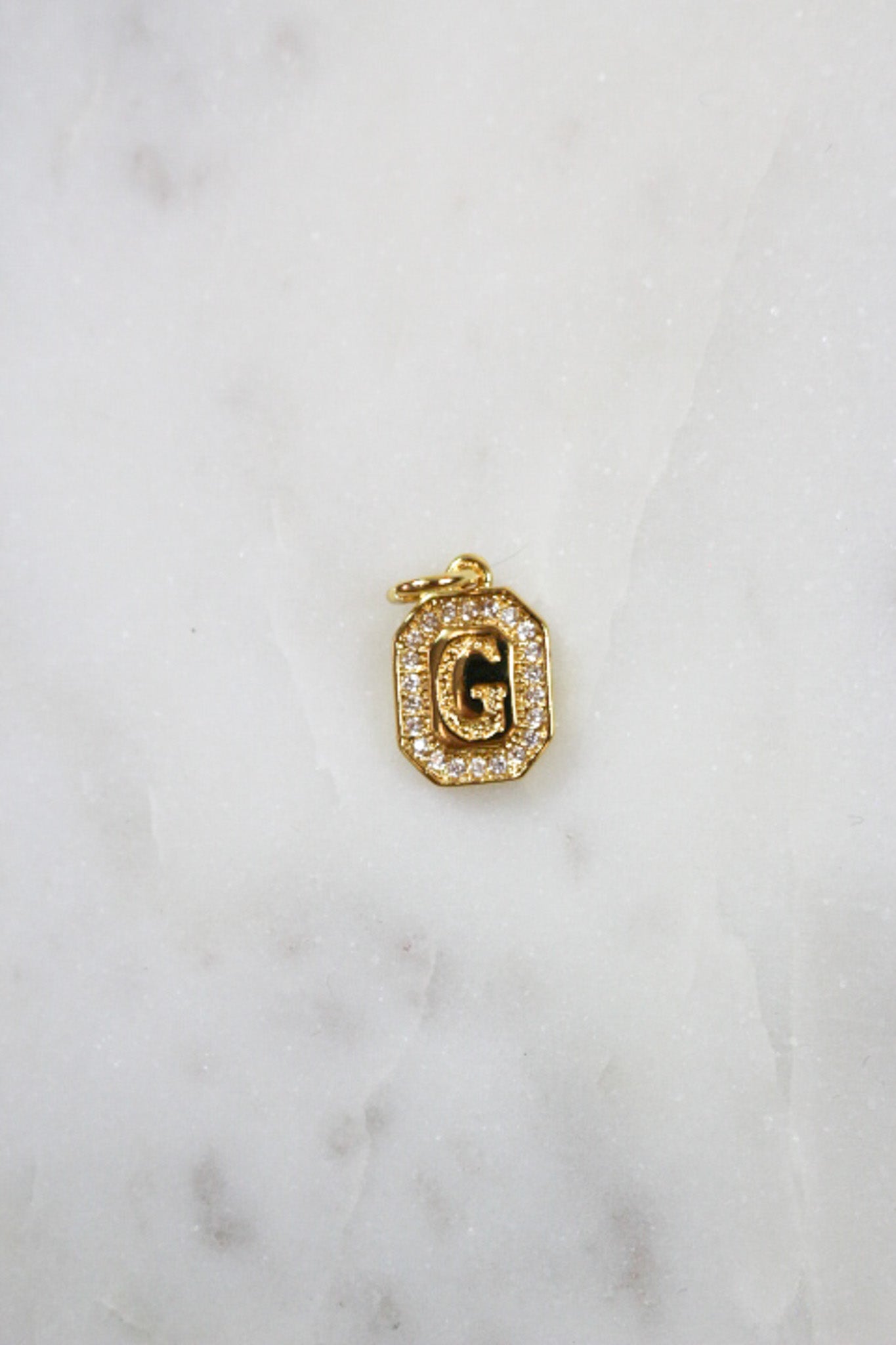 Rhinestone Letter Initial Charms