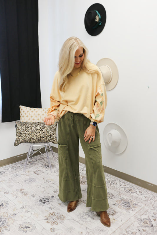 Clarity Is Coming Terry Pants -2 Colors